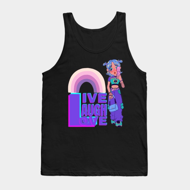 Live Laugh Love Tank Top by Asterme